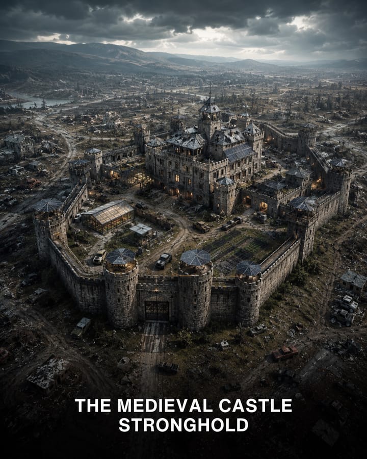 Slide 6 — the medieval castle stronghold